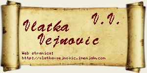 Vlatka Vejnović vizit kartica